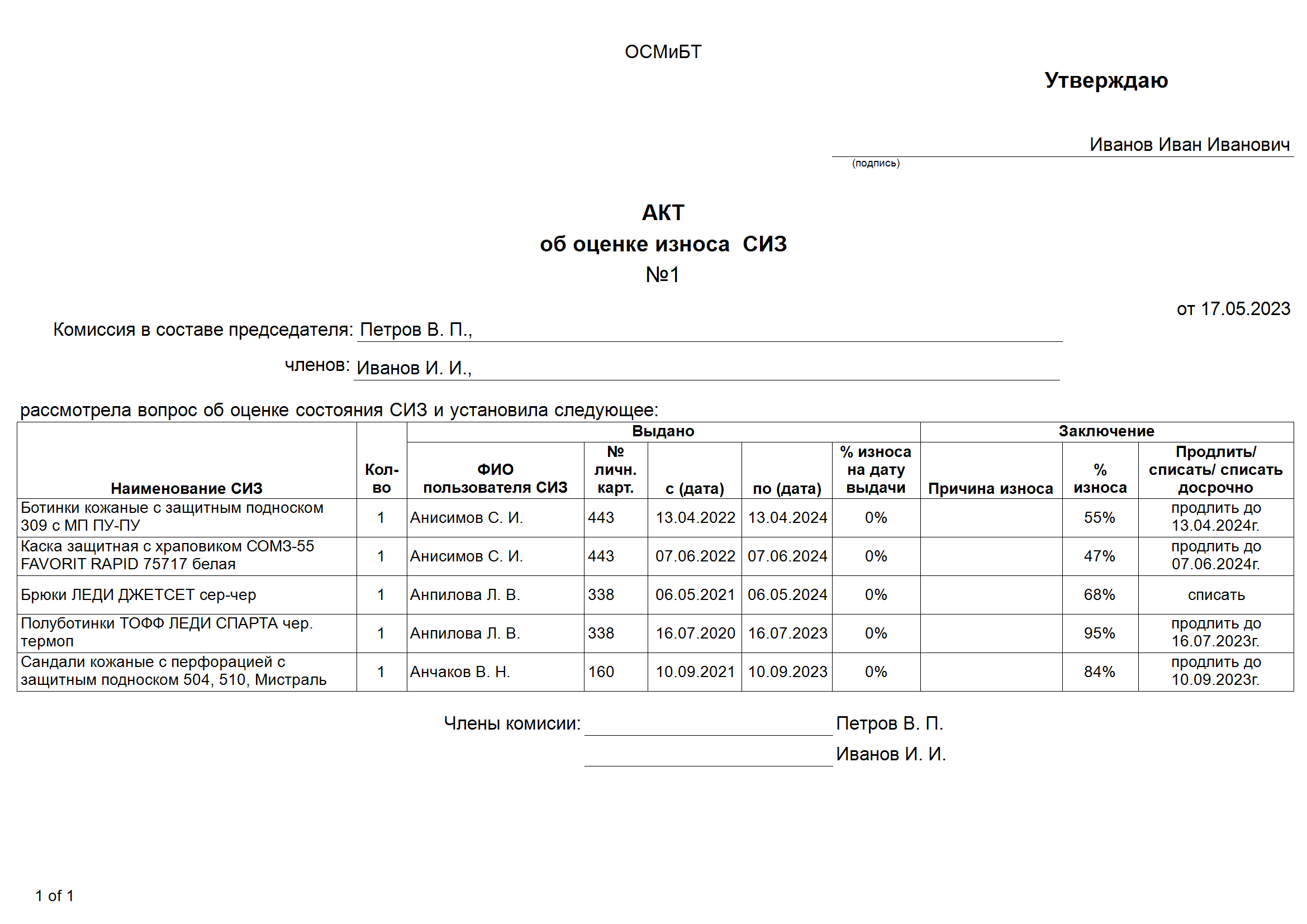 stock documents inspection print